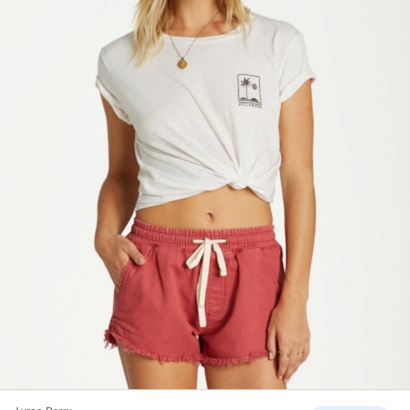 Billabong Pants - Billabong coast line denim shorts in stone rose